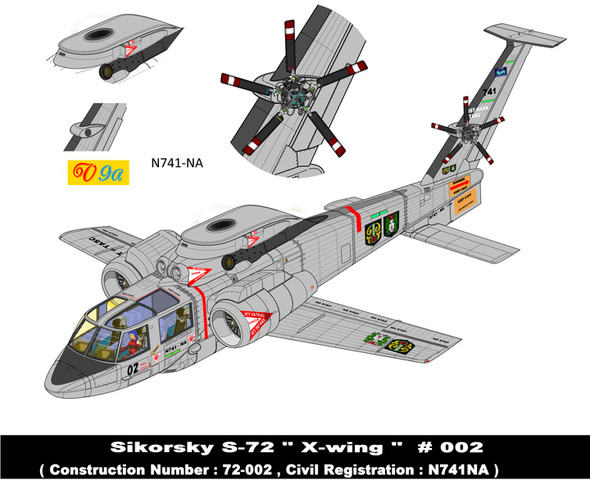 TINAMI - ［イラスト］シコルスキー S-72 「Xウイング」第2号機