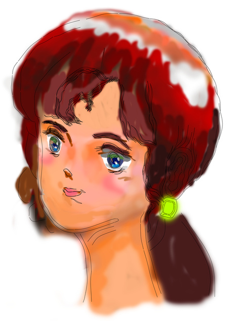 TINAMI [イラスト]（彩色済）マレーネ・サリバンDの顔の原寸