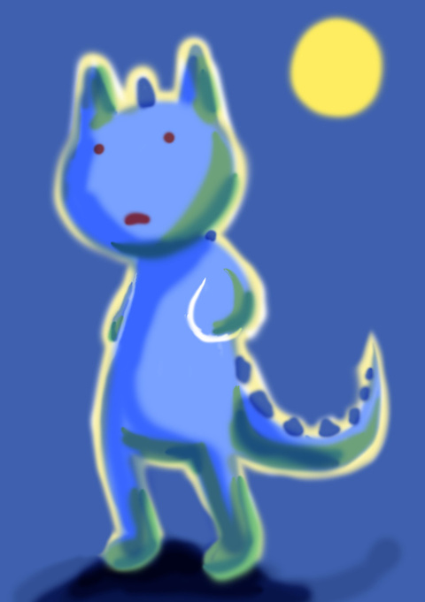 Tinami イラスト あおいかいじゅう 