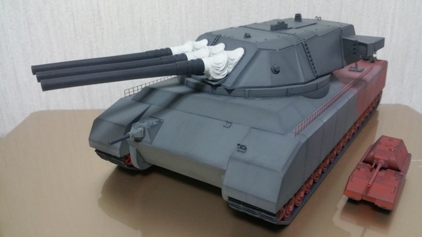 TINAMI - ［モデル］試製超ラ級陸上戦艦「大山」 （1/144ラーテ改造）